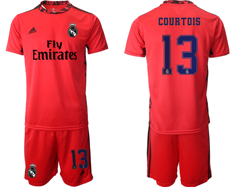 Men 2020-2021 club Real Madrid red goalkeeper #13 Soccer Jerseys